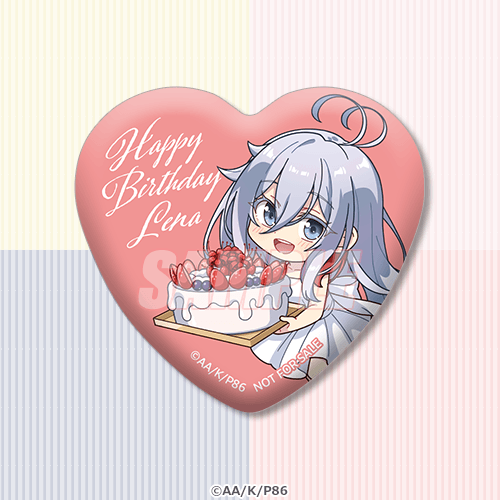 생일 특전 하트 치비캐릭 캔뱃지 레나 케이크
