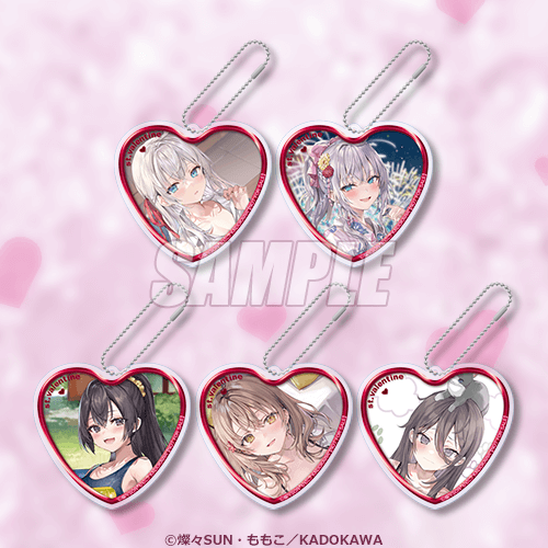 하트 아크릴 챰 후반:  아랴 최면술 / 아랴 유카타ver. / 유키 학교수영복ver. / 마샤 몽글몽글 / 아야노 고양이 투성이